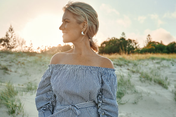 Lucinda Light wears dress by Scanlan Theodore. “I was open to seeing what I would find,” she says of her decision to go on Married at First Sight.