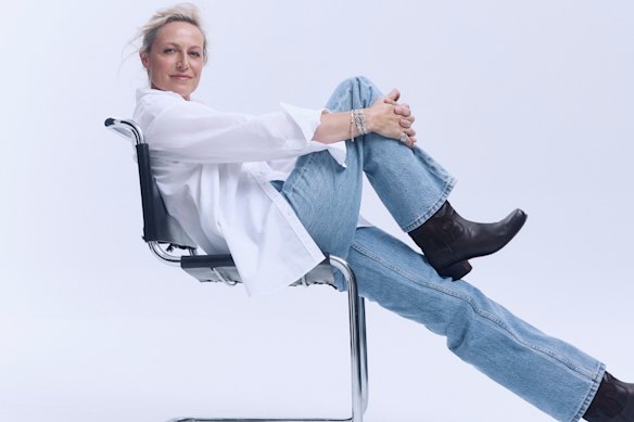 Marta Dusseldorp wears Jac + Jack shirt. Venroy jeans. Lucy Folk jewellery and R.M. Williams boots (worn throughout).