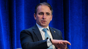 Commonwealth Bank CEO Matt Comyn argued Australia was insulated from US tariffs, but could be hurt by the flow on effect.
