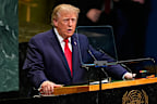 United States President Donald Trump speaks during the 81st session of the United Nations General Assembly in New York.