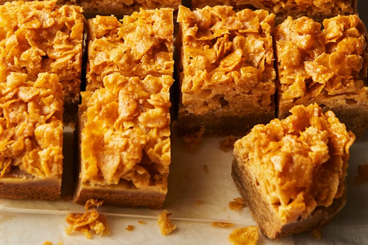 The bake stall standby gets a layer of cookie dough at the bottom.