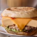 Lemongrass pork sausage and egg muffin.