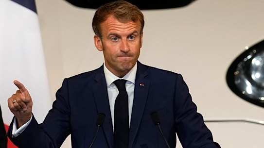 I want you back ... French President Emmanuel Macron recalls his US and Australian envoys.