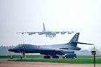 A B52 bomber lands at RAF Fairford in March this year.