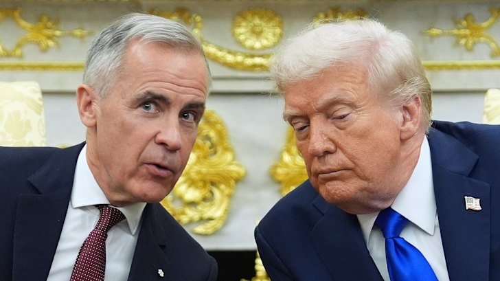 Mark Carney and Donald Trump were centre stage at Davos with some choice words.