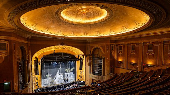 The Palais Theatre is being prepared for a staging of the opera Katya Kabanova.