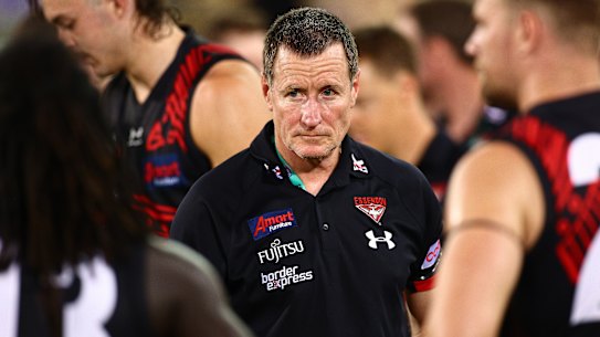 Bombers coach John Worsfold.