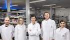 Associate Professor Daniel Watterson, Dr Julie Dutton, Associate Professor Keith Chappell, Dr Andrew Young and Dr Noushin Jaberolansar from the UQ team that have redesigned the molecular clamp.