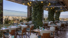 The rooftop restaurant at Soho Rome offers sweeping views and the evening breeze.