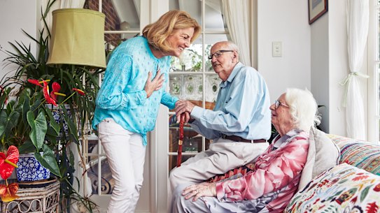 Jean with her father, Roy, and mother, Elaine. 