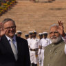 Anthony Albanese a bit part in Narendra Modi’s stadium spectacular