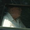 US President Donald Trump departs Trump National Golf Club in Virginia on Saturday.