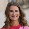 FILE - Co-chair of the Bill & Melinda Gates Foundation Melinda French Gates smiles as she leaves the Elysee Palace, June 23, 2023, in Paris. Melinda French Gates will step down as co-chair of the Bill & Melinda Gates Foundation, the nonprofit shone of the largest philanthropic foundations in the world that she helped her ex-husband Bill Gates found more than 20 years ago. (AP Photo/Christophe Ena, File)