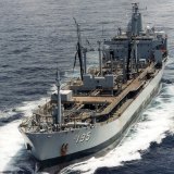 HMAS Westralia at Sea.