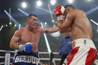 Paul Gallen was comfortably outboxed, but showed plenty of heart.