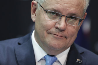 Prime Minister Scott Morrison addresses the media at Parliament House on Friday.