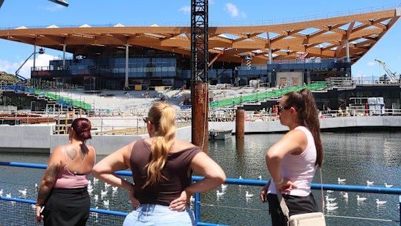 The new Sydney Fish Market is rising on the other side of Blackwattle Bay from the existing site.