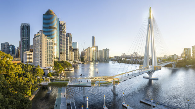 New design images of the proposed Kangaroo Point bridge have been released.