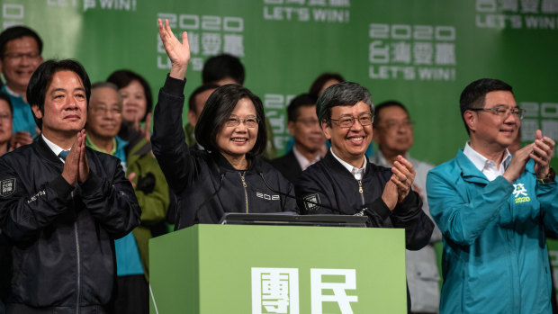 Newly re-elected Taiwan President Tsai Ing-wen.