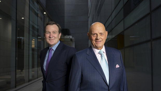 Premier Investments CEO Mark McInnes and chairman Solomon Lew 