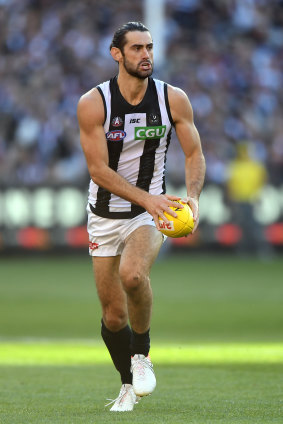 Brodie Grundy of the Magpies.