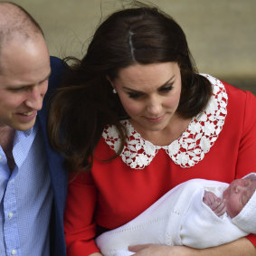 Prince William and the Duchess of Cambridge with their third child.