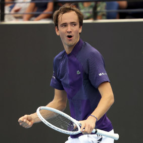 Daniil Medvedev was understandably pleased to survive in Adelaide on Tuesday.