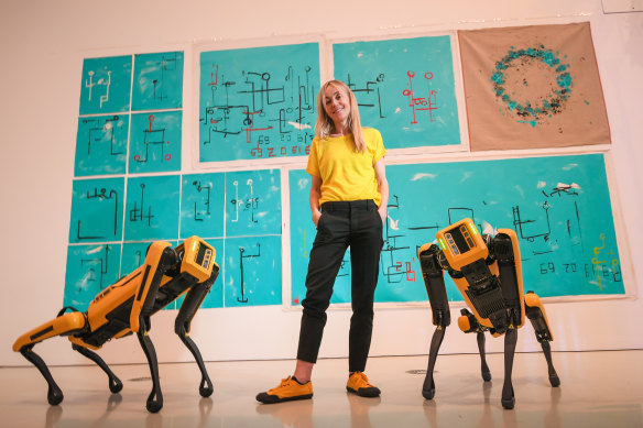 Artist Agnieszka Pilat has created an artwork with robot dogs Basia and Bonnie.