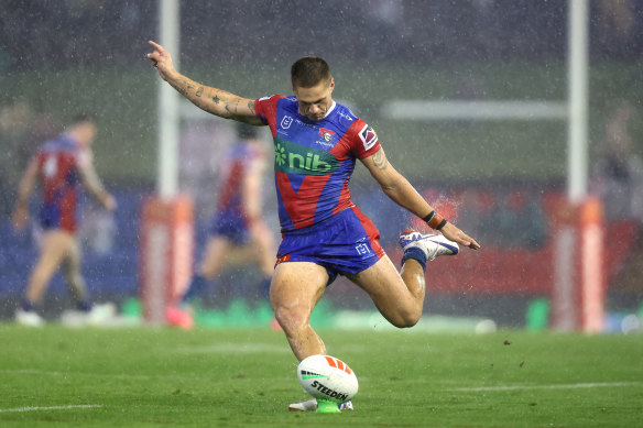 Kalyn Ponga helped seal the Knights’ victory.