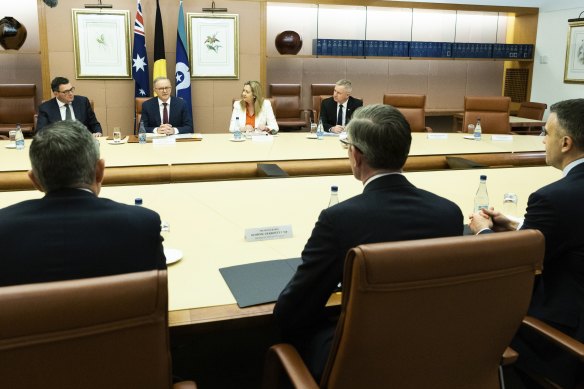 Prime Minister Anthony Albanese convening today’s national cabinet meeting. 