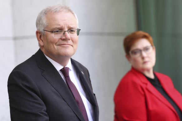 Scott Morrison says he would not confirm whether the leak about Marise Payne’s submission was correct.