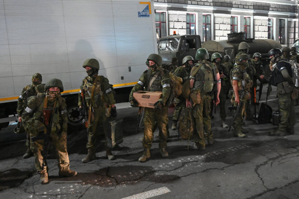 Wagner fighters prepare to pull out of Rostov-on-Don. If Wagner is disbanded it would deprive Russia of its most effective military force in Ukraine.