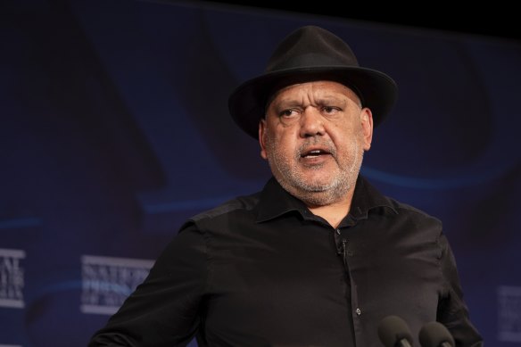 Noel Pearson during an address to the National Press Club of Australia in Canberra.
