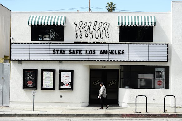 Fairfax Cinema marquee in Los Angeles this week. 