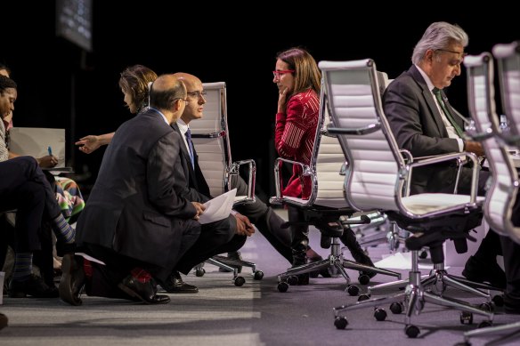 COP25 President Carolina Schmidt, during the closing plenary in Madrid, on Sunday. Marathon international climate talks ended with negotiators postponing until next year a key decision on how to regulate global carbon markets. 