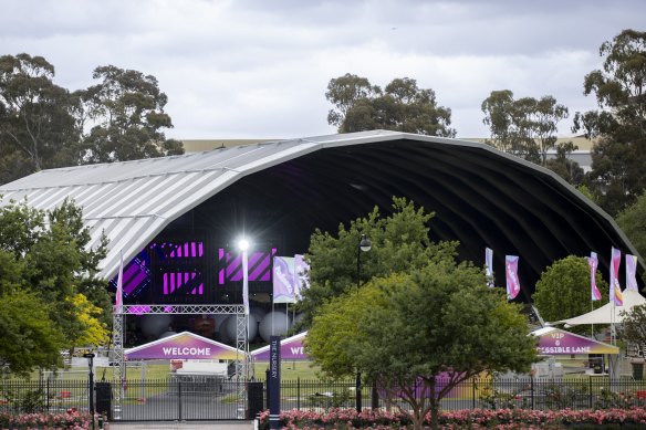 The new Palooza arched structure has taken over a large section of the Nursery members car park.