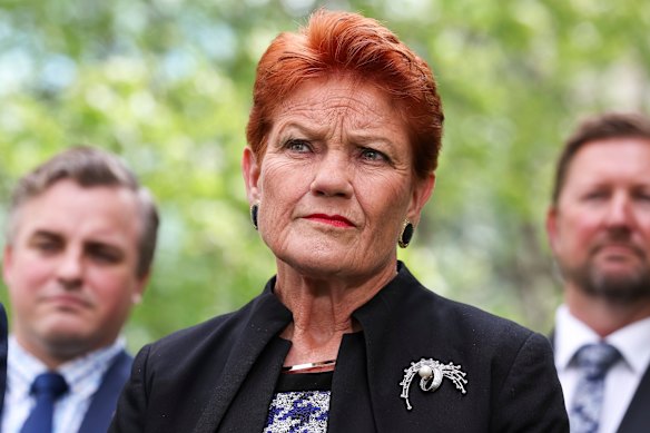 One Nation leader Senator Pauline Hanson.