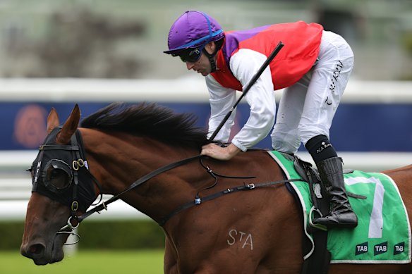 Tommy Berry steered Profoundly to victory in the Adrian Knox Stakes on Saturday.