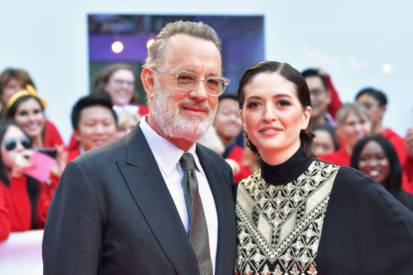 Tom Hanks and Marielle Heller attend the film's Toronto premiere.