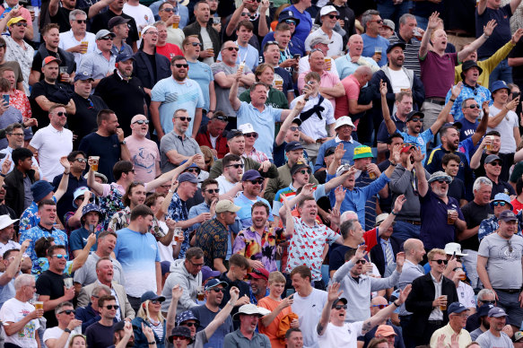 The atmosphere in the stands at Headingley on day one of the third Ashes Test was spirited, but most fans were well-behaved.
