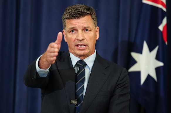 Opposition Leader Angus Taylor.