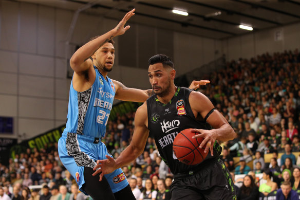 Tai Wesley, right, is a respected figure in the NBL. 