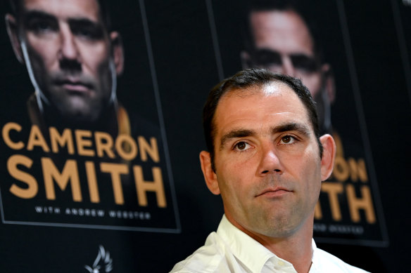 Cameron Smith at the launch of his book, The Storm Within, on Monday.