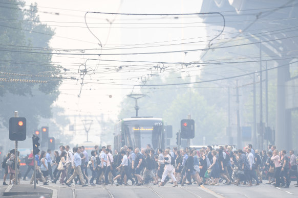 Melburnians are now having to get used to haze too.