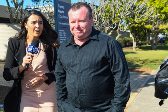 David Wonnocott leaves Tweed Heads Local Court on Wednesday.