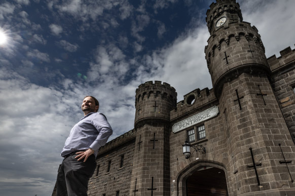 Tour operator Robert Kercher at Pentridge Prison. 