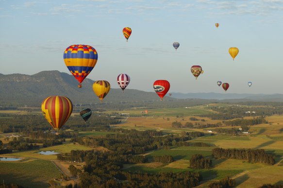 The sight of hot-air balloons is always a treat.