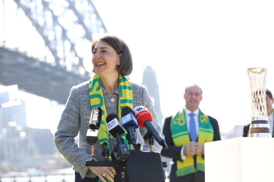 Premier Gladys Berejiklian, speaking at the announcement of the 2027 Netball World Cup on Monday morning.