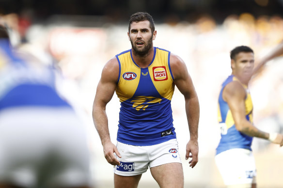 Vaccine holdout: Jack Darling of the Eagles.