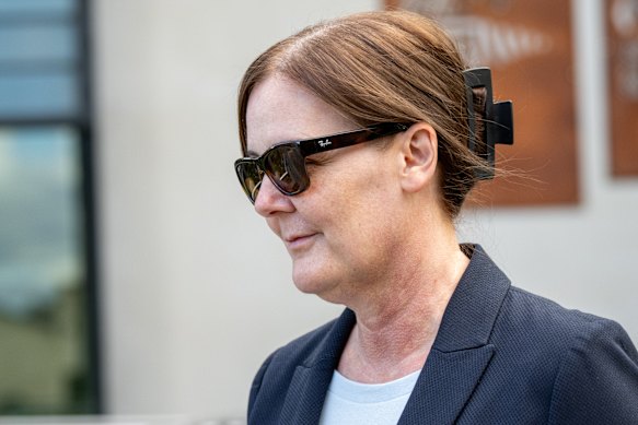 Child protection worker Katrina Cripps outside the Latrobe Valley Law Courts in Morwell on May 15.